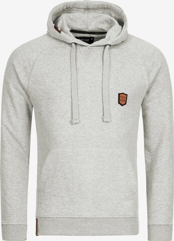 INDICODE JEANS Sweatshirt 'Litcham' in Grey: front