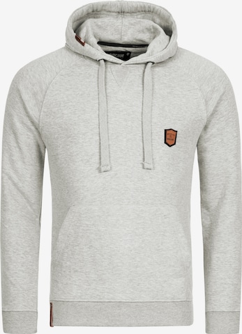 INDICODE JEANS Sweatshirt 'Litcham' in Grey: front