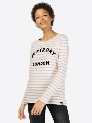 T-shirt 'APPLIQUE' Superdry en blanc : devant