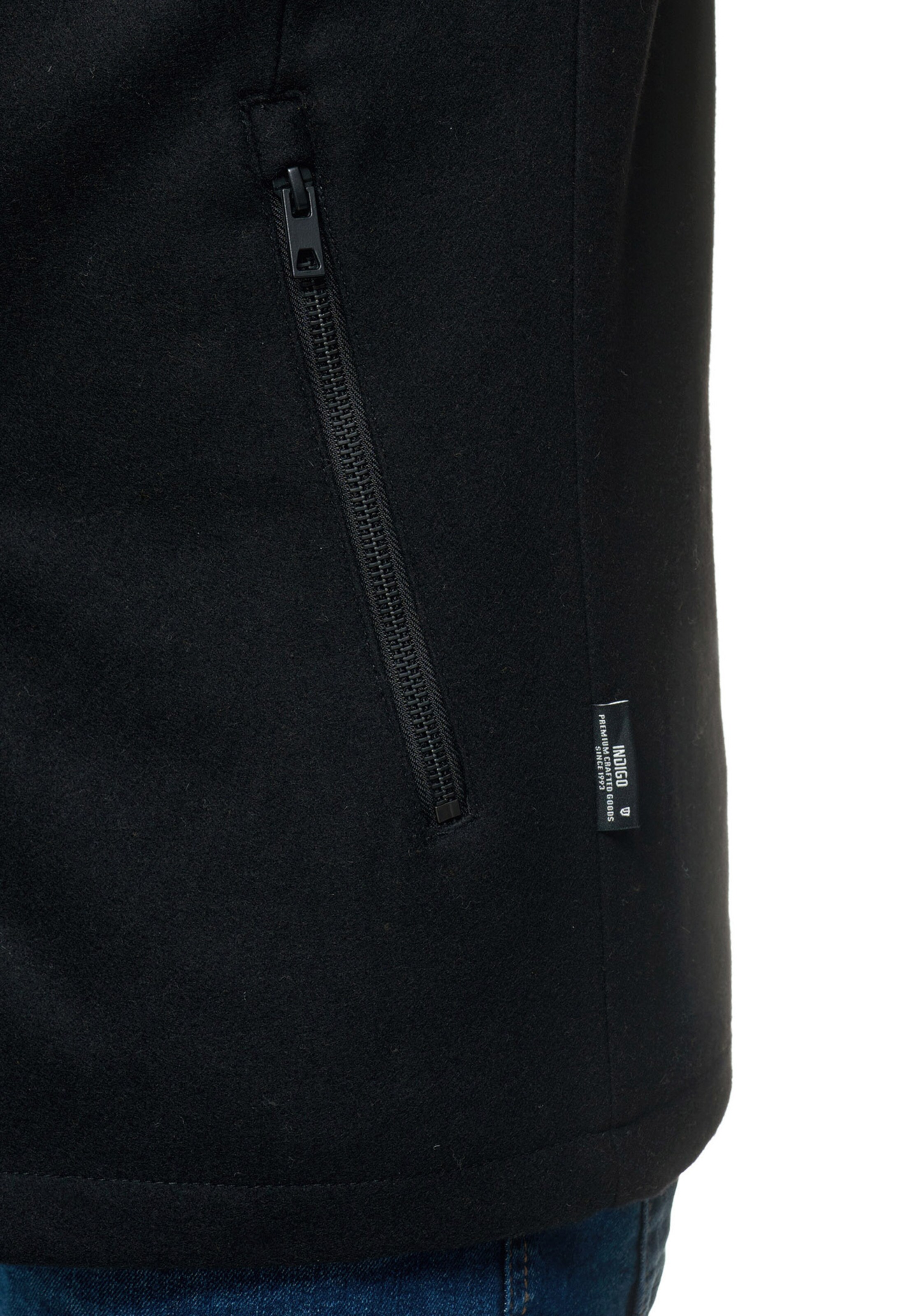 INDICODE JEANS Between-Seasons Coat 'Brittany' in Black