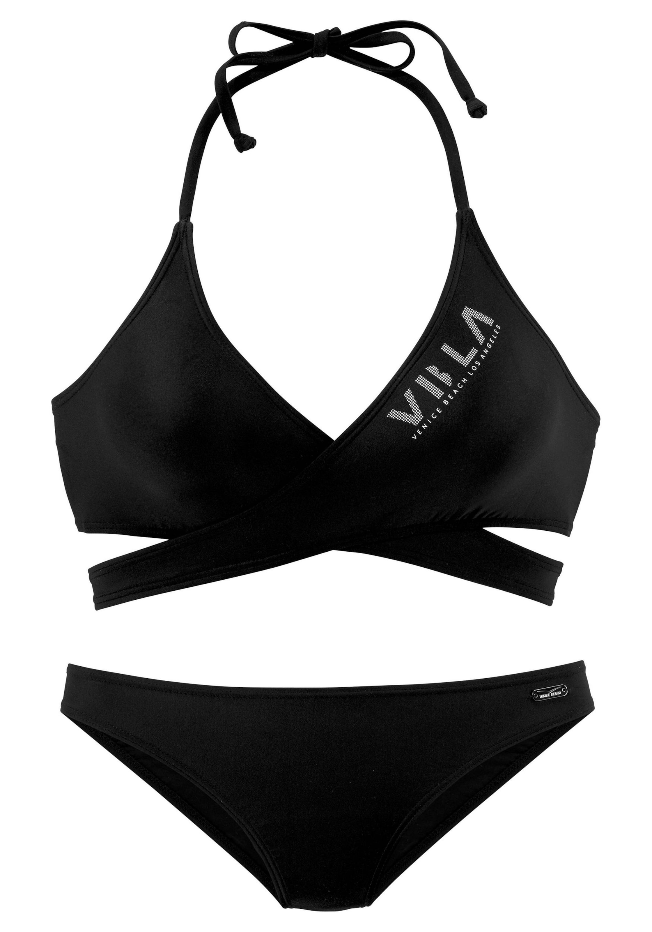 VENICE BEACH Треугольник Бикини в Черный: спереди