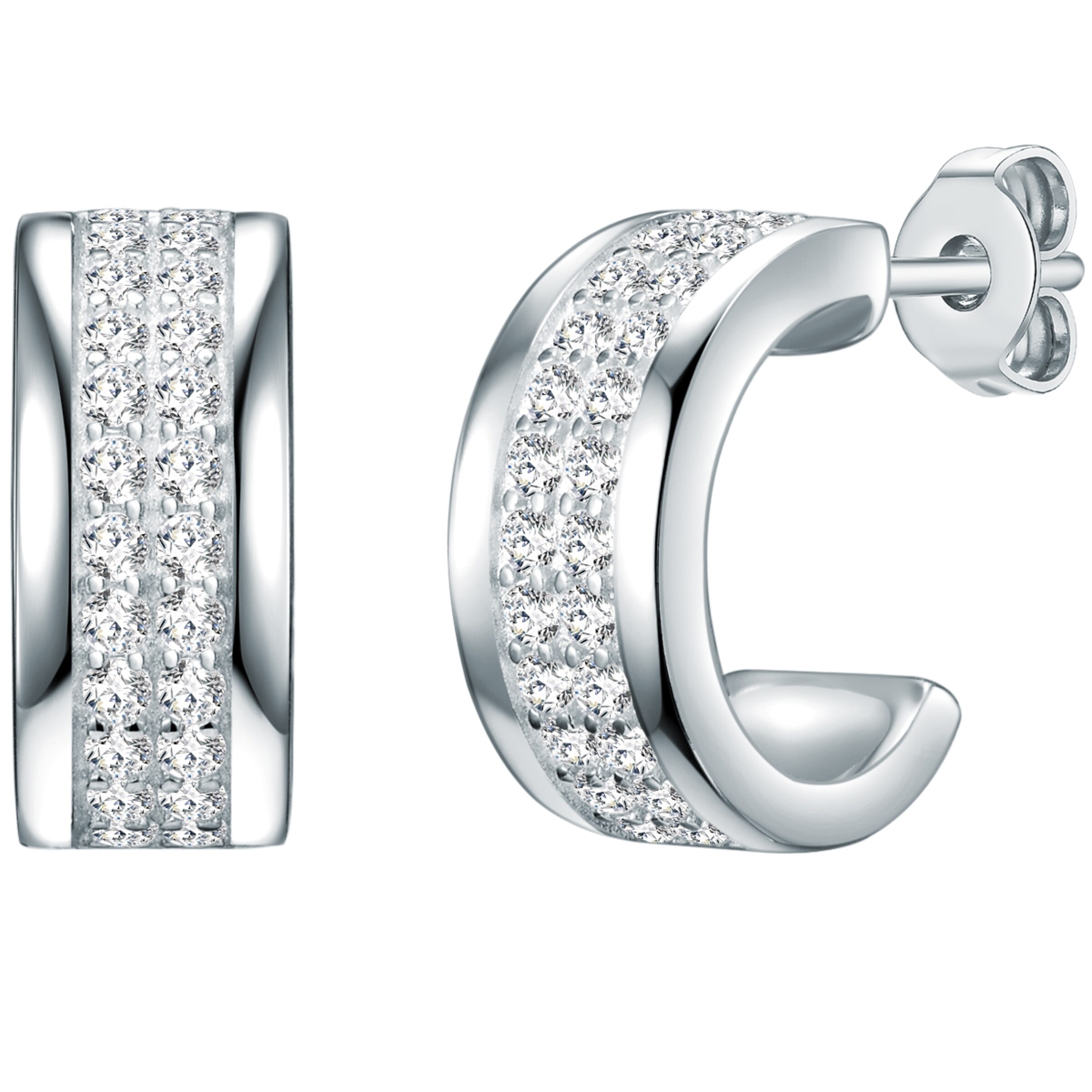 Rafaela Donata - Pendientes en plata: frente