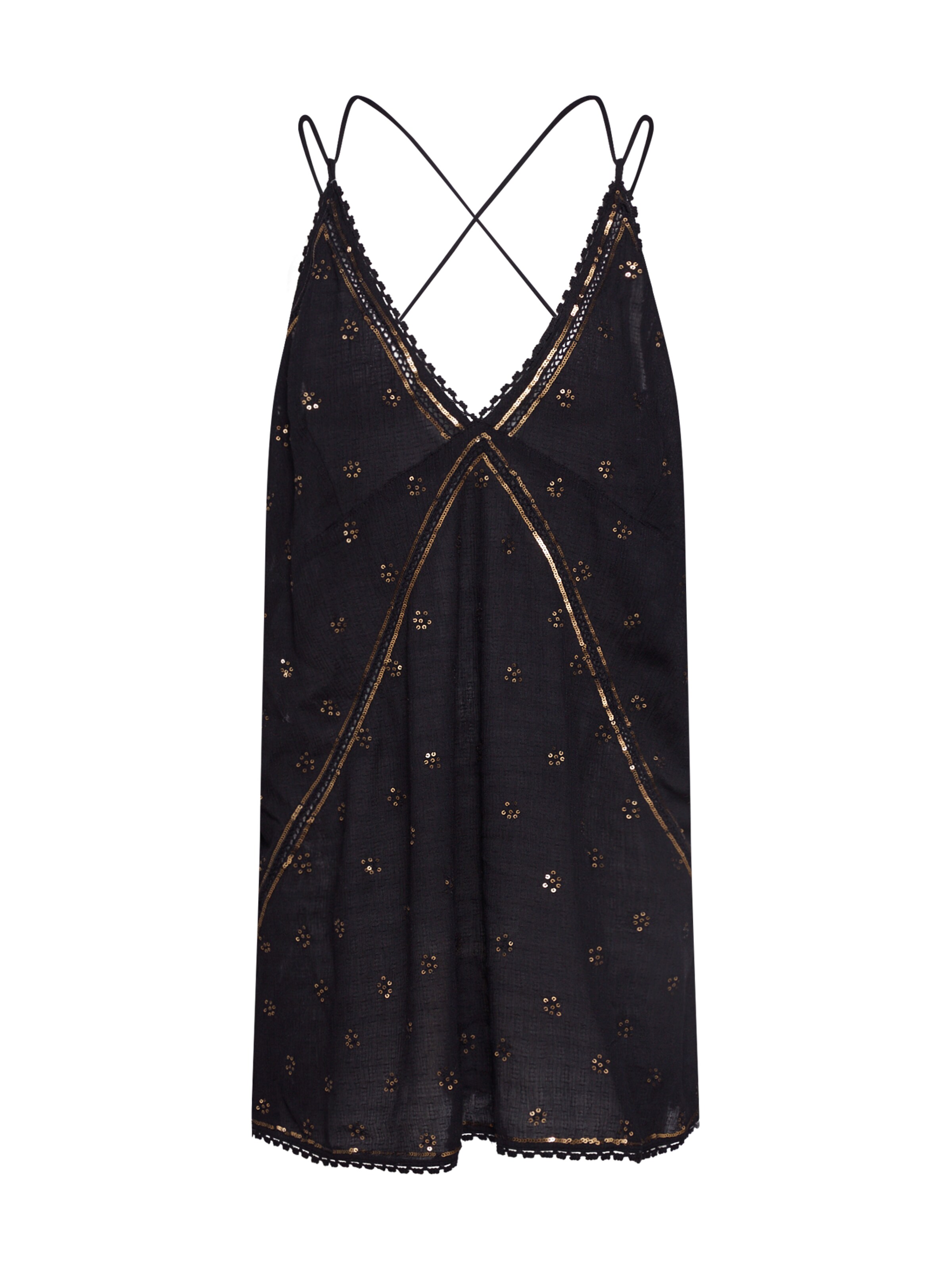 Free People - Top 'CHLOE' in de kleur Zwart