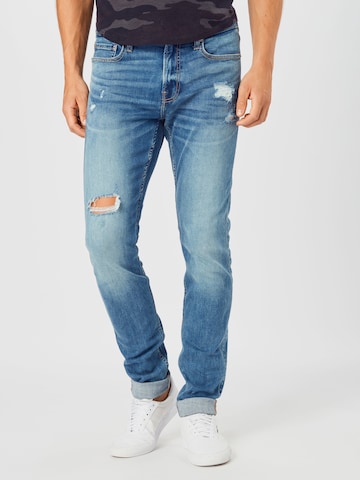 Coupe slim Jean HOLLISTER en bleu : devant