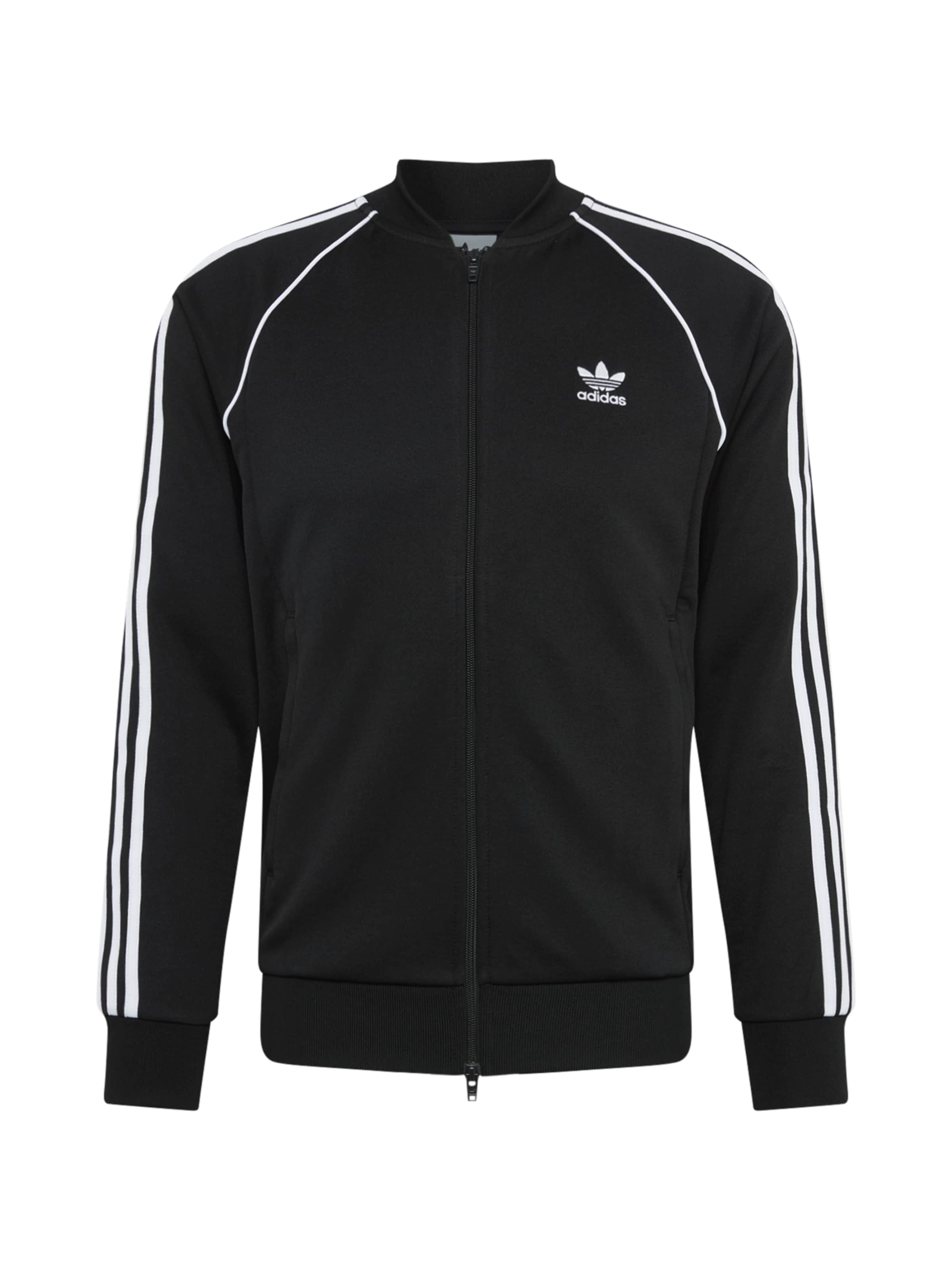 ADIDAS ORIGINALS Regular fit Jopa na zadrgo 'Adicolor Classics Primeblue' | črna barva: sprednja stran