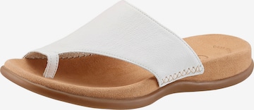 GABOR T-Bar Sandals in White: front