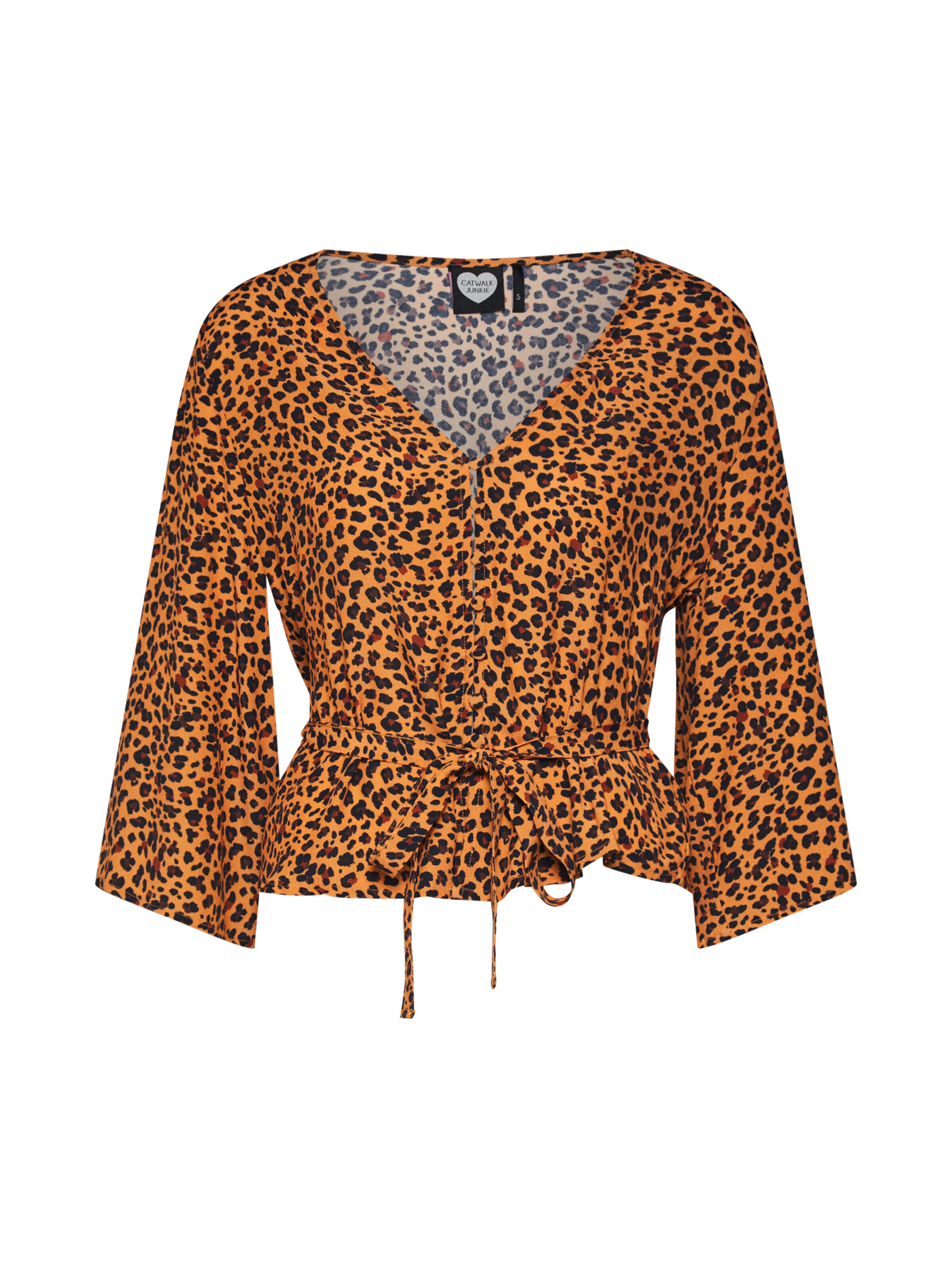 CATWALK JUNKIE - Blouse 'BL GOLDEN CHEETAH' in de kleur Goudgeel
