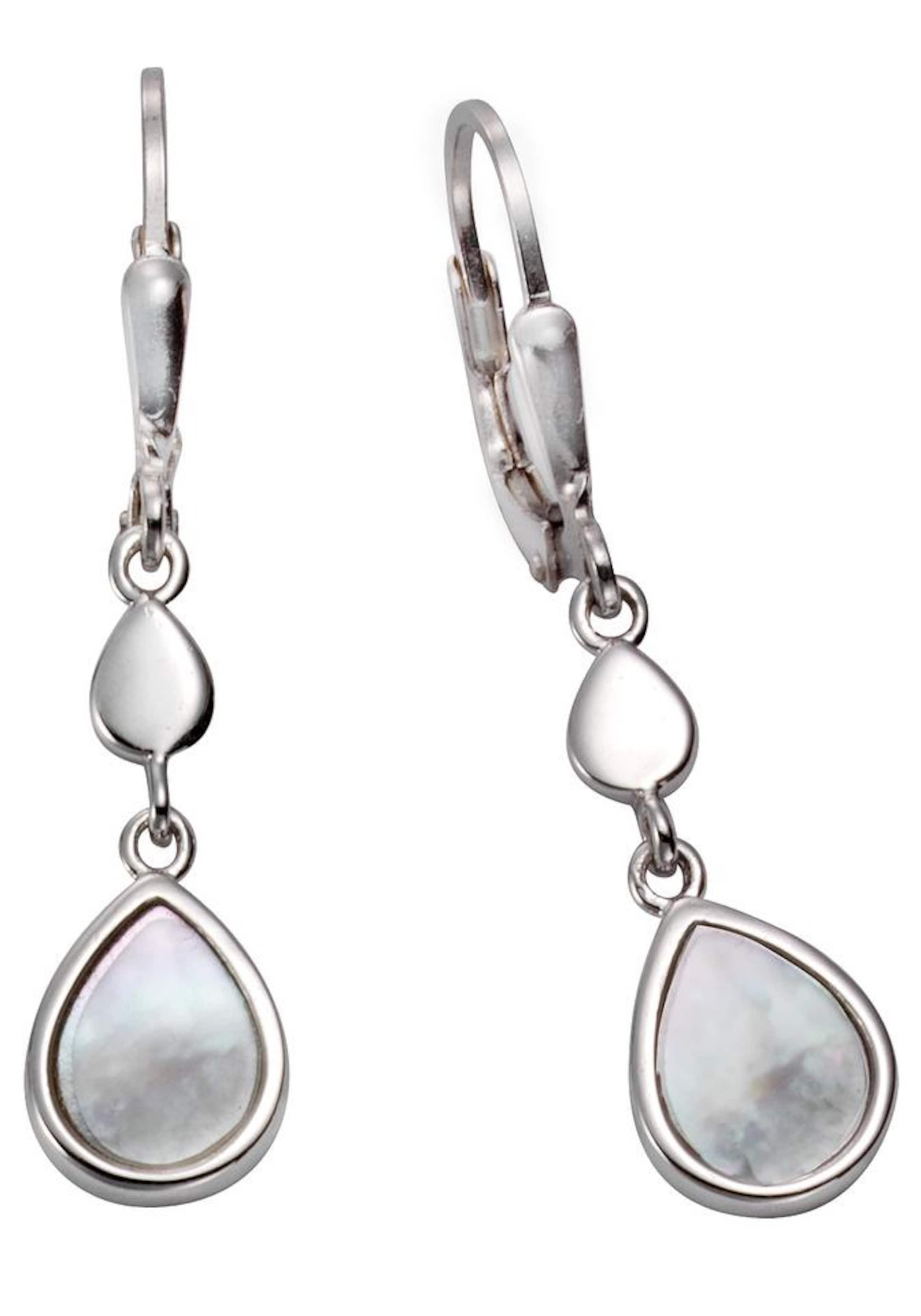 FIRETTI Earrings 'Tropfen' in Silver: front