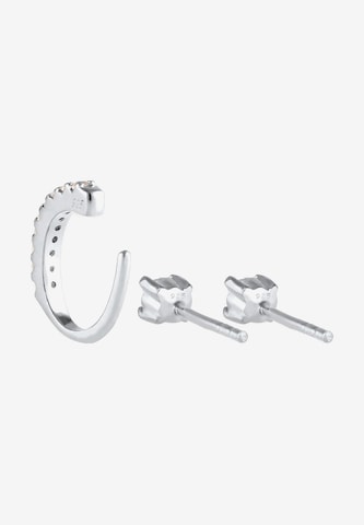 ELLI Ohrringe Single Earcuff, Kristall Ohrstecker in Silber