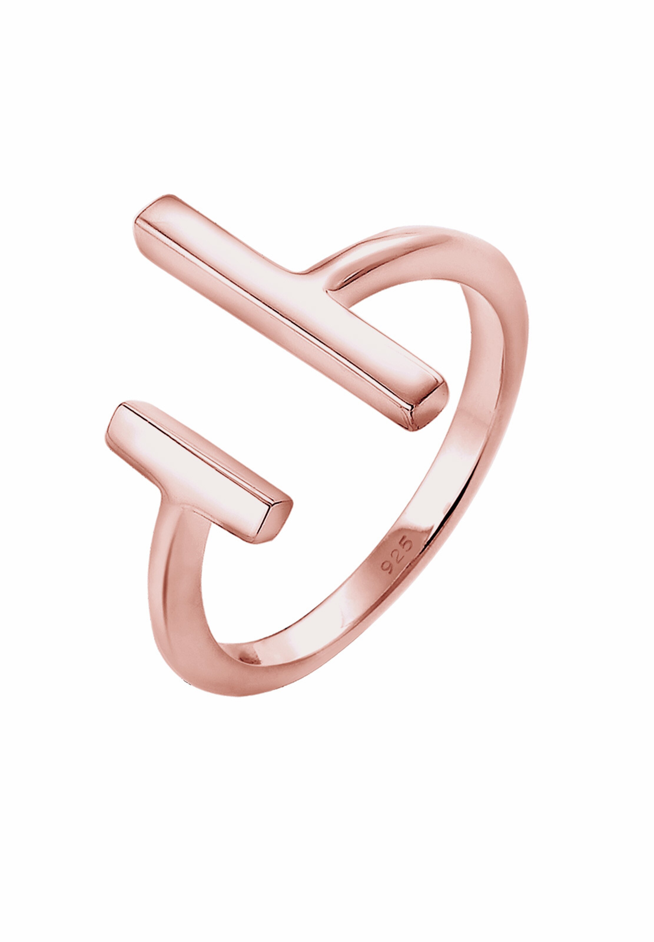 ELLI Ring 'Geo' in Goud: voorkant