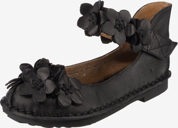 Laura Vita Ballet Flats with Strap 'Hocobio' in Black: front