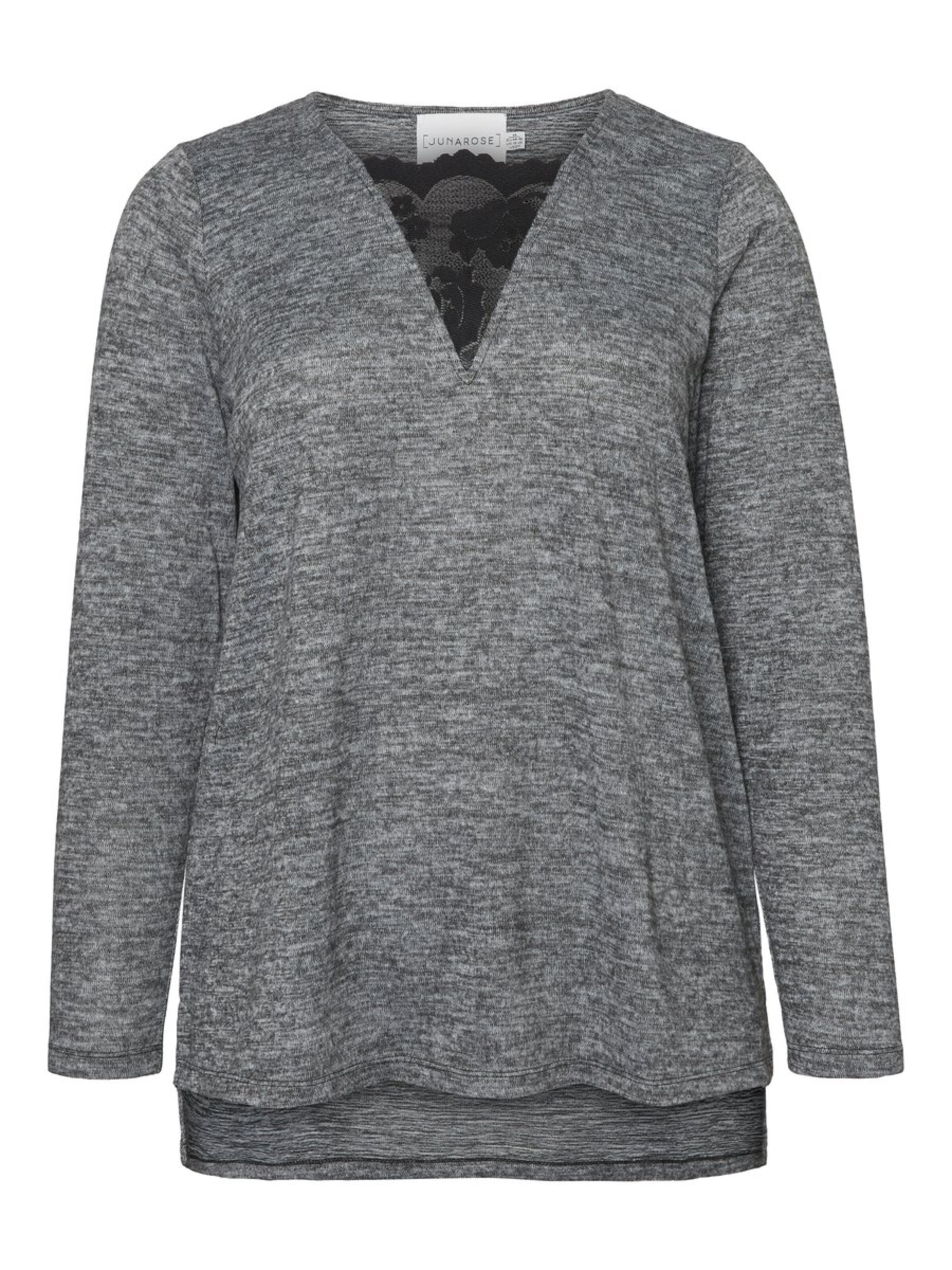 Junarose - Trui in de kleur Grijs gemêleerd