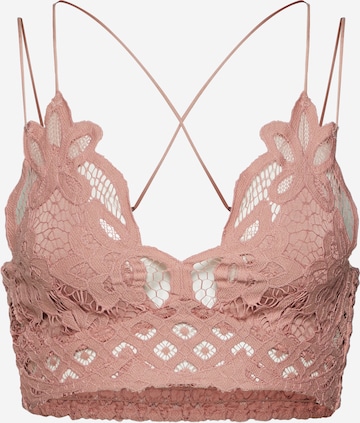 Free People - Soutien Bustier Top 'ADELLA' em rosa: frente