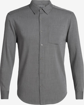 ICEBREAKER Regular fit Athletic Button Up Shirt 'Steveston' in Grey: front