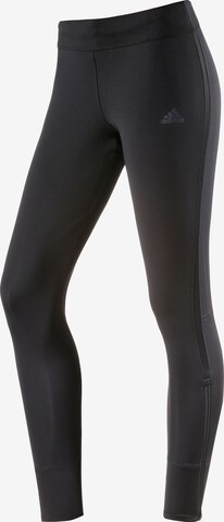 ADIDAS PERFORMANCE Skinny Sporthose 'Response' in Schwarz: predná strana