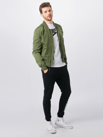 ALPHA INDUSTRIES Tapered Παντελόνι σε μαύρο