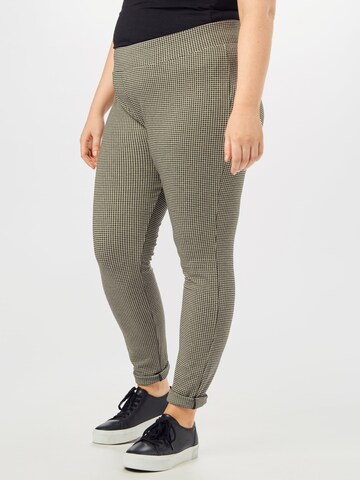 Urban Classics Skinny Leggings 'Vichy' - bézs: elől