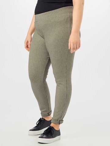 Urban Classics Skinny Leggings 'Vichy' in Beige: predná strana