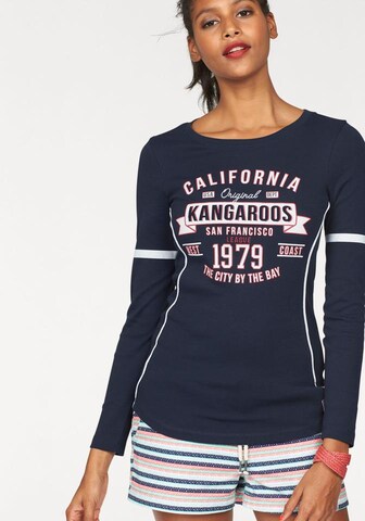 KangaROOS Langarmshirt in Blau: Vorderseite