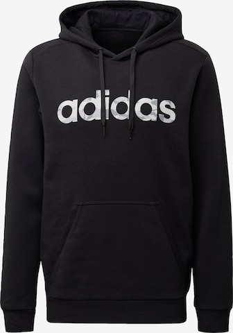 melns ADIDAS PERFORMANCE Sportiska tipa džemperis 'Essential': no priekšpuses
