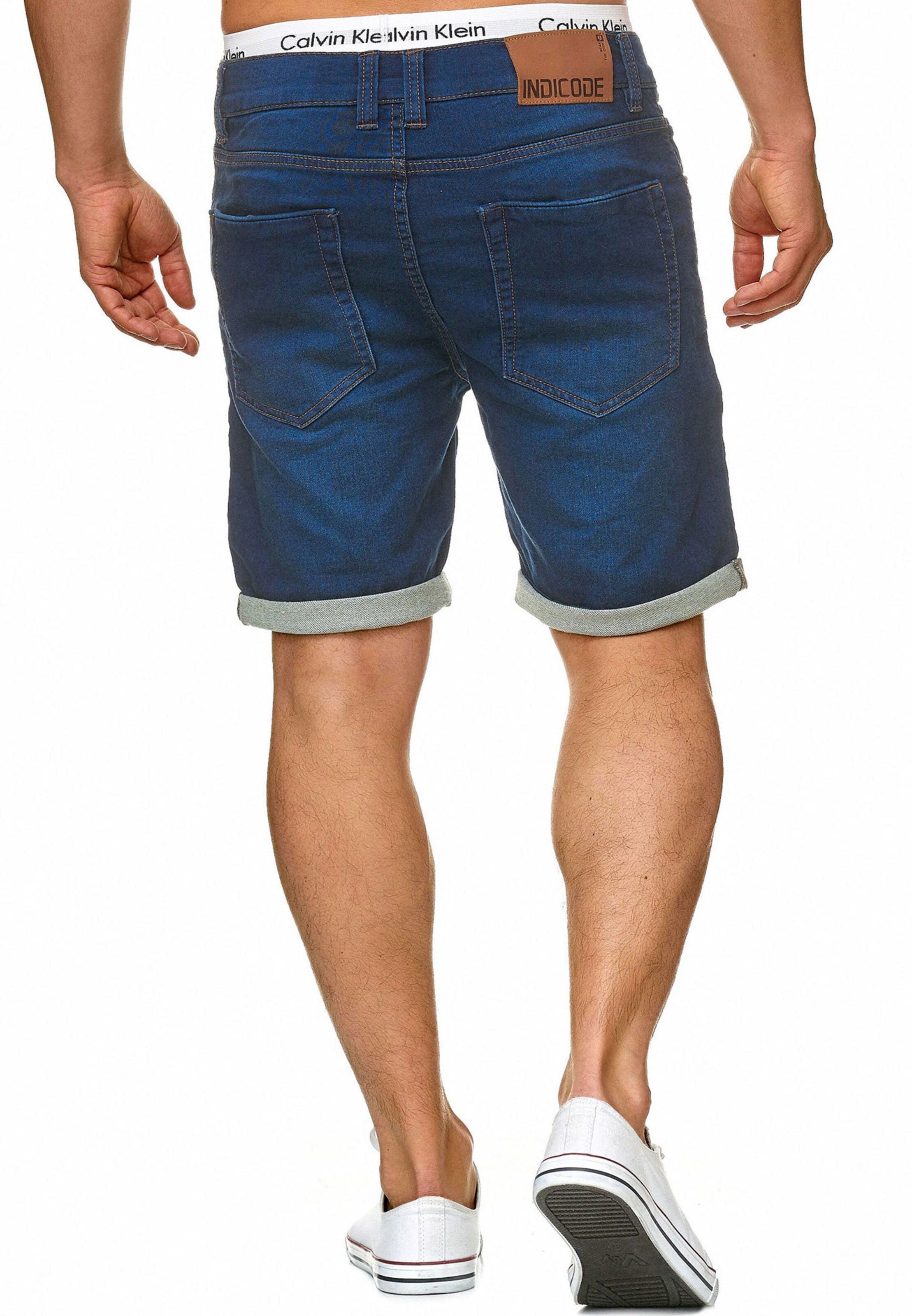 INDICODE JEANS Regular Shorts 'Lonar' in Blau