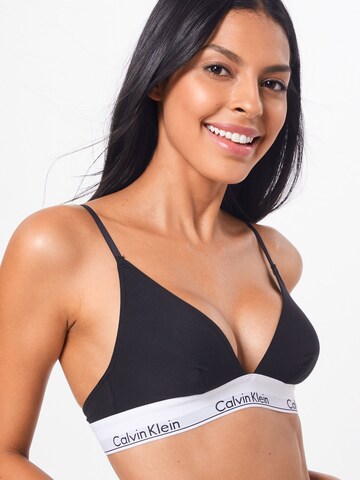 Calvin Klein Underwear Треугольник Бюстгальтер в Черный: спереди