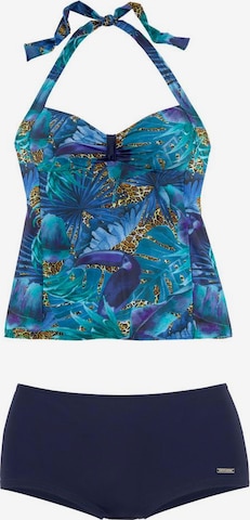 LASCANA Triangel Tankini in Blau: predná strana