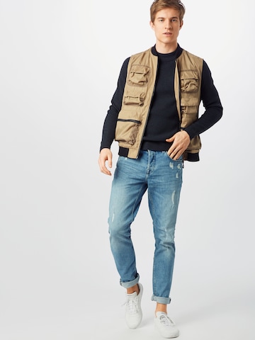 smėlio JACK & JONES Liemenė 'Utility'