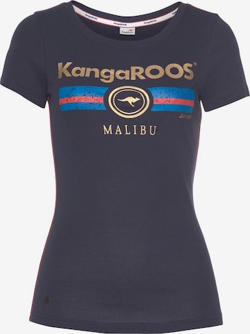 Tricou de la KangaROOS pe albastru: față