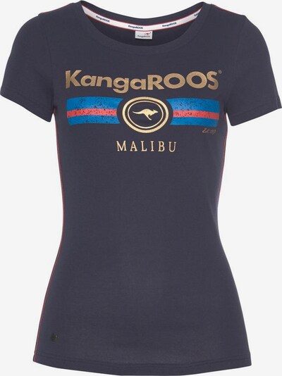 Tricou KangaROOS pe albastru marin / auriu / roșu, Vizualizare produs