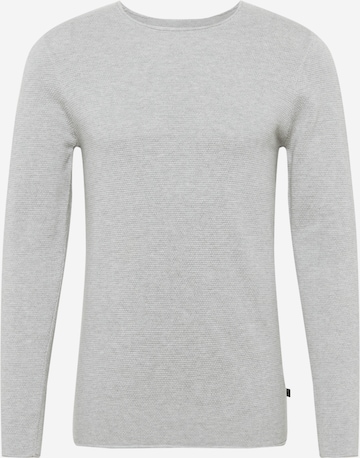 Pull-over QS en gris : devant