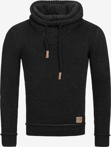 INDICODE JEANS Sweater 'Keshawn' in Black: front