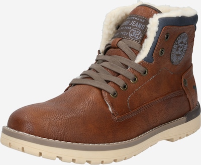 MUSTANG Veterboots in de kleur Cognac, Productweergave