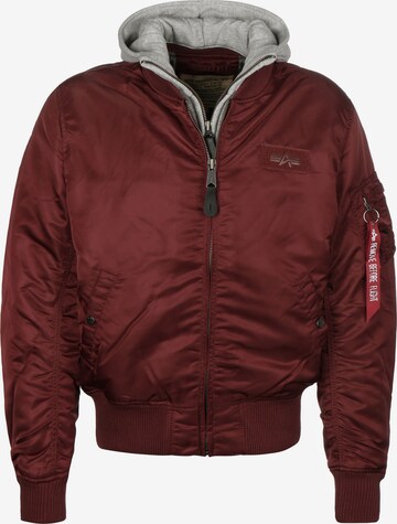 ALPHA INDUSTRIES Between-Season Jacket 'MA-1 D-Tec' in Red: front