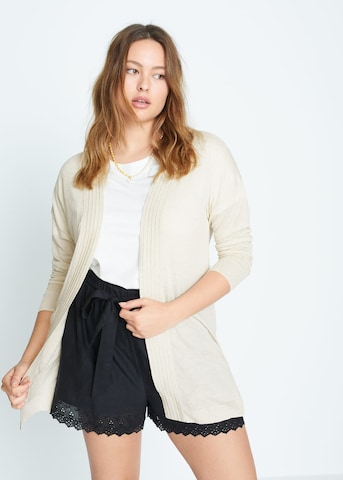 Cardigan 'Lithi' MANGO en beige : devant