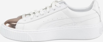 PUMA Sneakers laag 'Basket Platform Metallic' in Wit