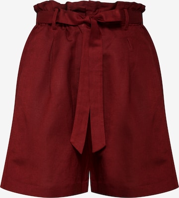 SOAKED IN LUXURY - regular Pantalón plisado 'SL Fayette Shorts' en rojo: frente