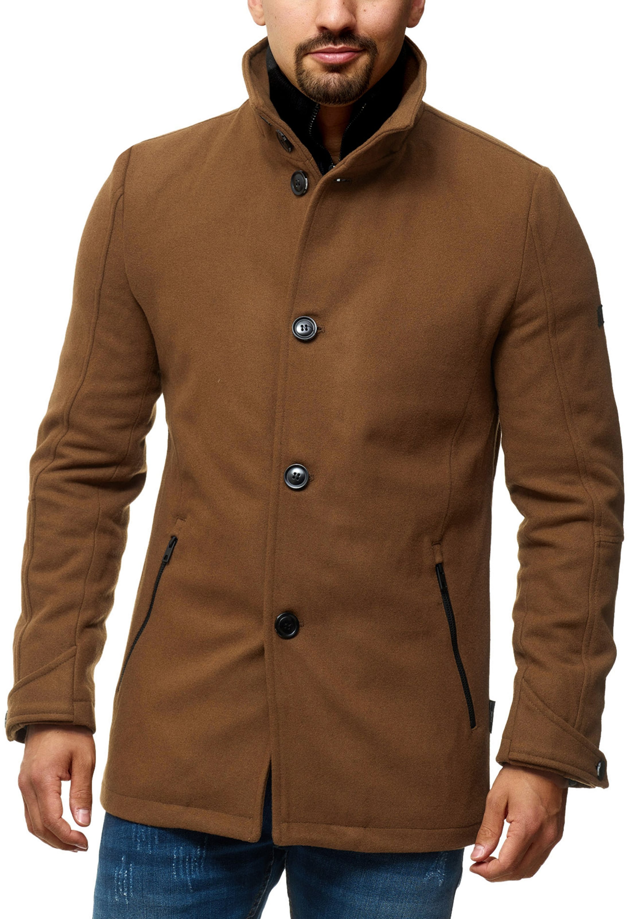 INDICODE JEANS Between-Seasons Coat 'Brittany' in Beige: front
