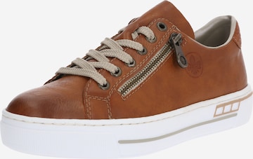 Rieker Platform trainers in Brown: front