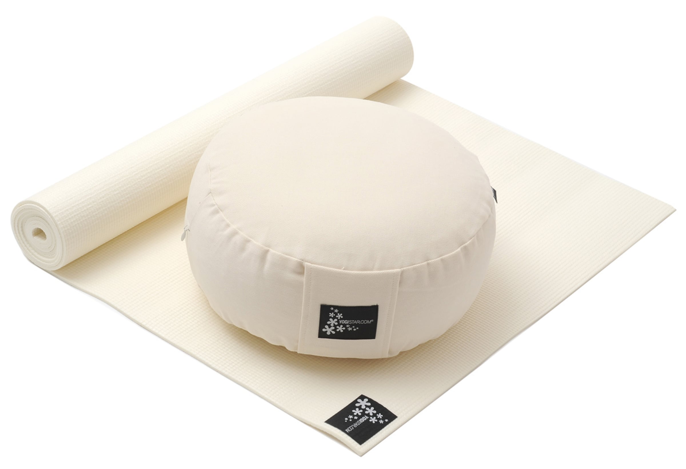 YOGISTAR.COM Yoga-set Starter Edition - Meditation in Weiß: Vorderseite