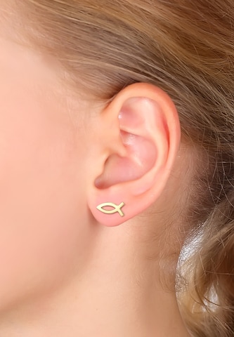 ELLI Earrings 'Fisch' in Gold