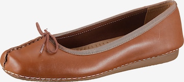 CLARKS Ballet Flats 'Ice' in Brown: front