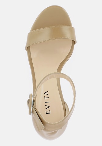 EVITA Sandalen met riem in Beige