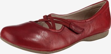 JOSEF SEIBEL Ballet Flats with Strap 'Fiona 39' in Red: front