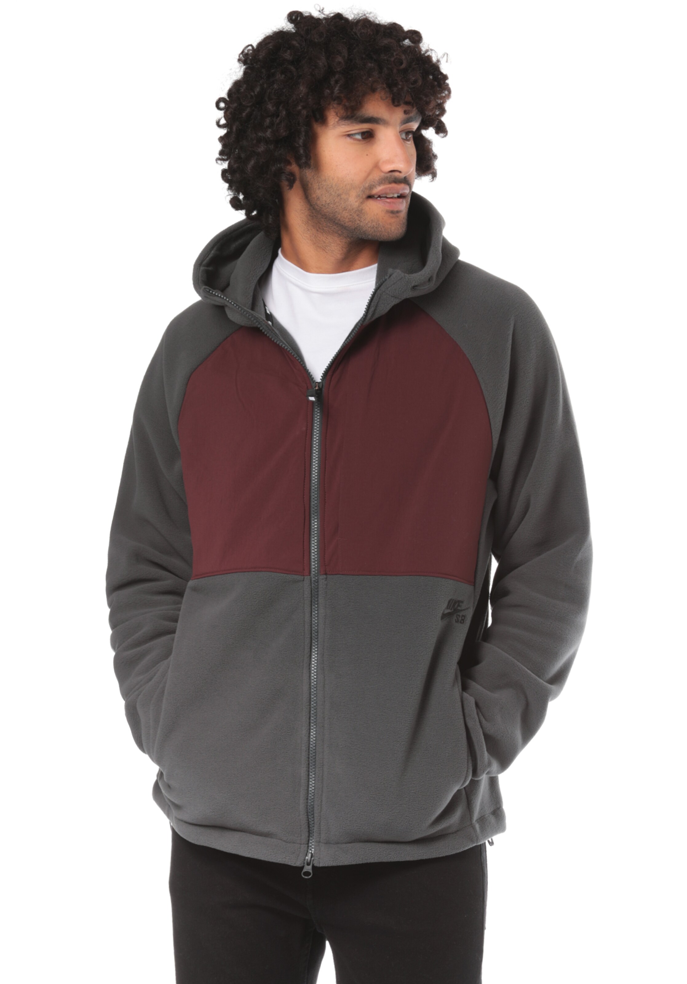 Nike SB - Fleece jas 'Polartec' in de kleur Donkergrijs