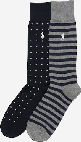 Polo Ralph Lauren Normalny krój Skarpety 'COTTON-DOT STRIPE-CRW-2PK' w kolorze niebieski: przód