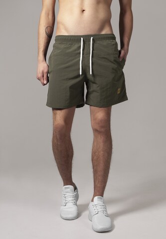 Shorts de bain 'Block Swim' Urban Classics en vert : devant