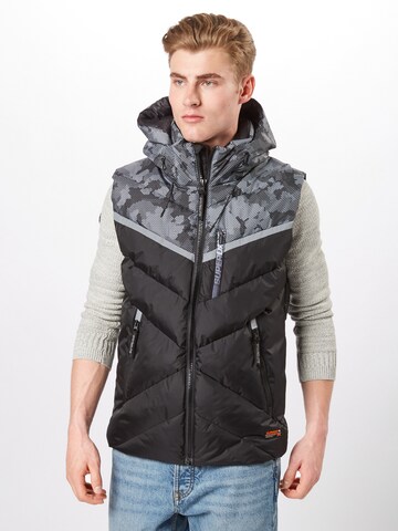 Gilet Superdry en noir : devant