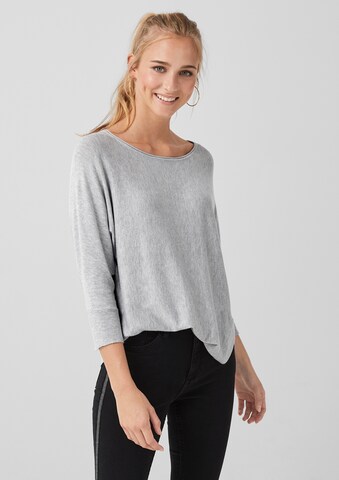 Pull-over QS en gris : devant