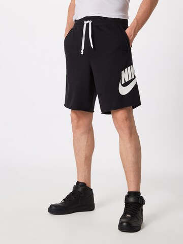 Nike Sportswear regular Παντελόνι σε μαύρο: μπροστά